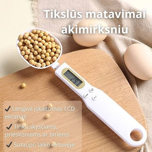 Skaitmeninis matavimo šaukštas – tikslūs ingredientų kiekiai akimirksniu