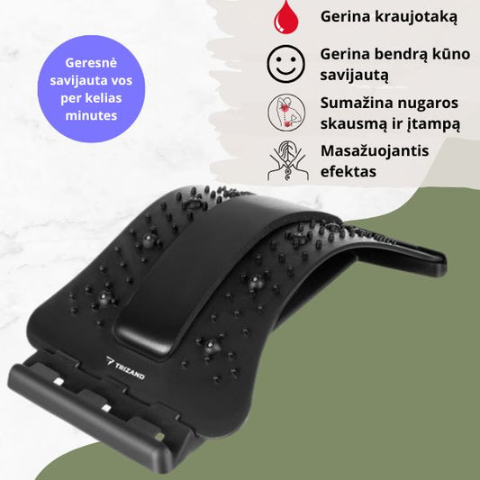 Nugaros ir raumenų tempimo masažuojantis prietaisas