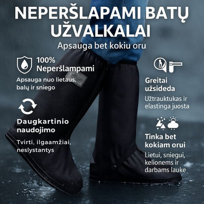 Neperšlampami batų užvalkalai – išlikite sausi bet kokiu oru (Universalus dydis)