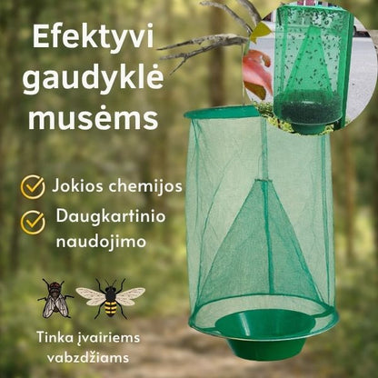 Daugkartinė vabzdžių gaudyklė – efektyvi apsauga be chemikalų ir rūpesčių
