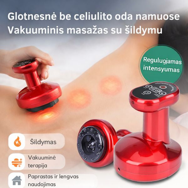 Anticeliulitinis vakuuminis masažuoklis su šildymu – glotnesnė oda ir matomi rezultatai namuose