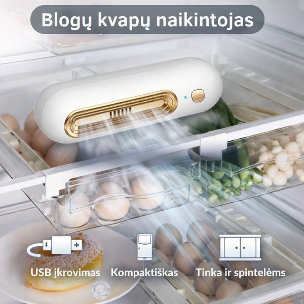 Šaldytuvo kvapų naikintojas – gaivus oras be nemalonių kvapų
