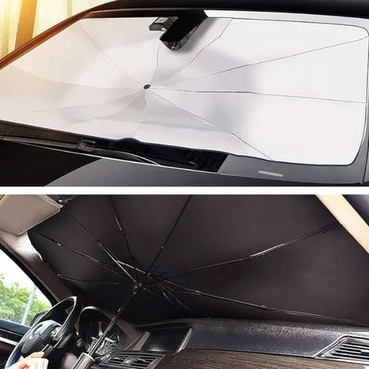 Skėtis automobilio priekiniam stiklui – apsauga nuo karščio