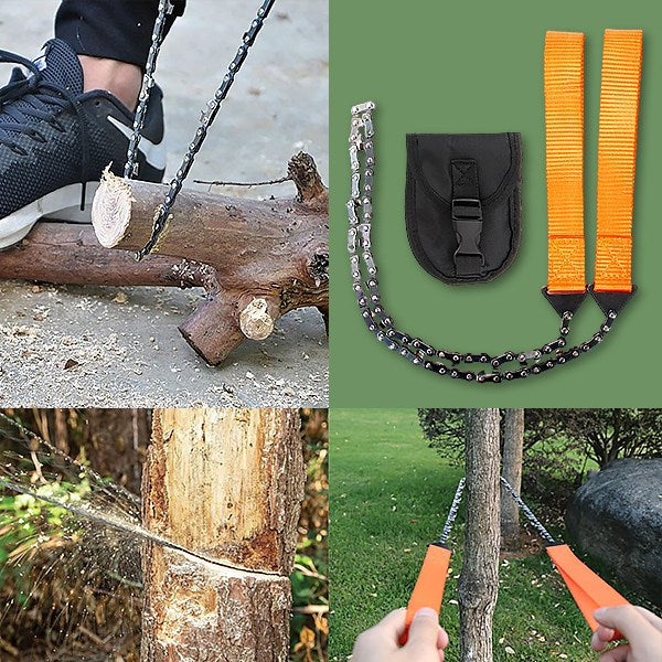 Nešiojamas grandininis rankinis pjūklas su rankenomis – greitas ir patikimas pjovimas bet kur