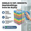 Universalios mikropluošto šluostės (12 vnt.) – krištolinė švara be chemijos ir pastangų