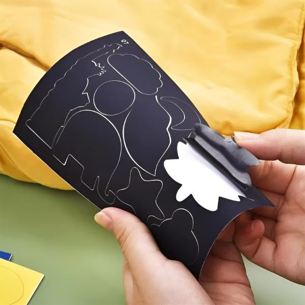 Lipnūs drabužių taisymo pleistrai (8 spalvų rinkinys) – greitas skylučių taisymas be siuvimo