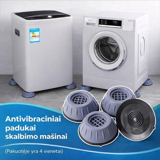 Antivibraciniai padukai skalbimo mašinai (pakuotėje yra 4 vienetai)