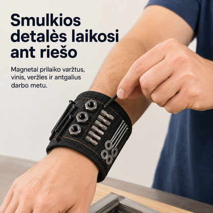 Magnetinė apyrankė varžtams laikyti (reguliuojamas dydis)