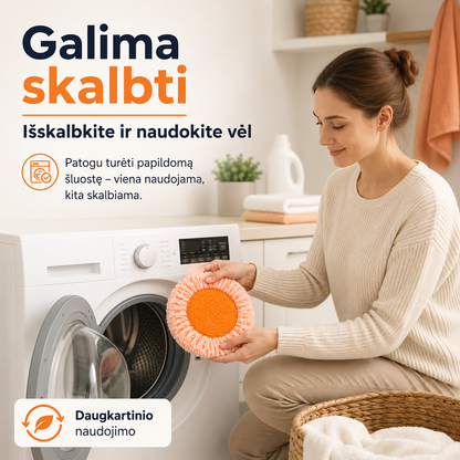 Šluostė- 360° besisukančiai valymo šluotai