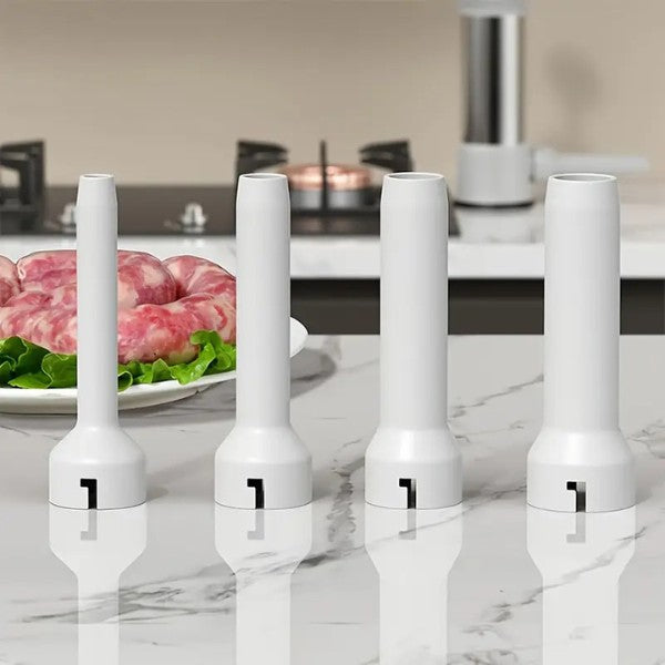 Rankinis dešrų kimštuvas su 4 antgaliais – lengvas būdas pasigaminti tobulas namines dešras