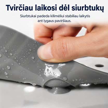 Neslystantis dušo kilimėlis su siurbtukais