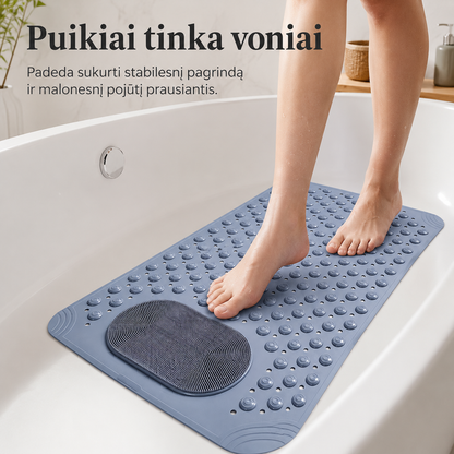 Neslystantis dušo kilimėlis su siurbtukais
