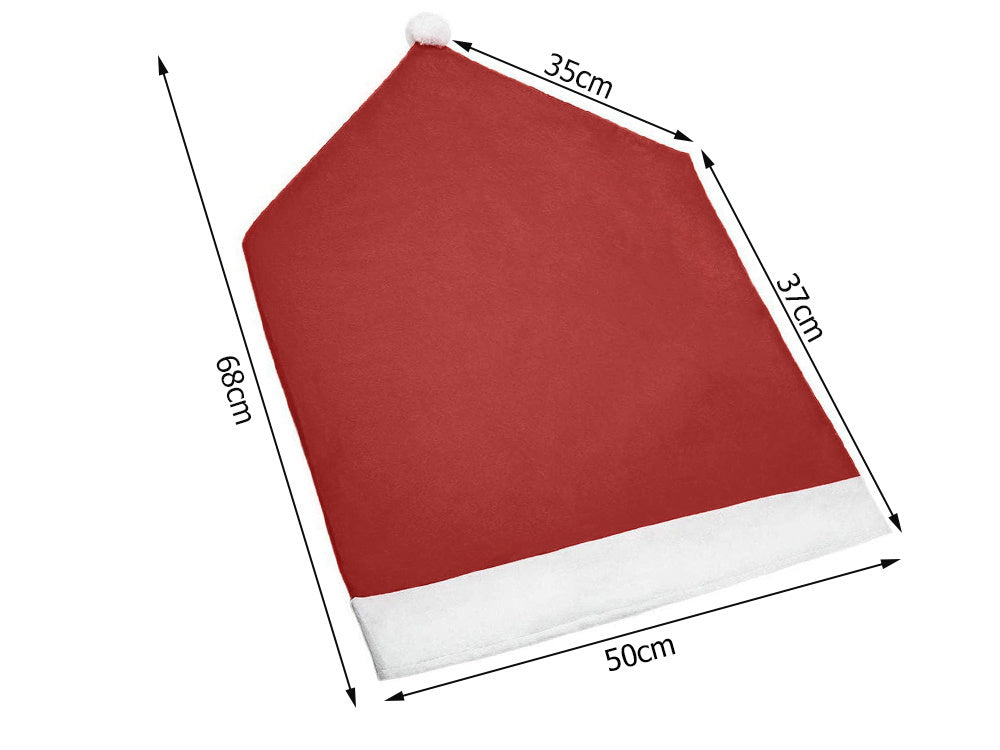 Kėdžių užvalkalai „Kalėdų Senelio kepurės“ (6 vnt.) – šventinė nuotaika kiekviename kampe