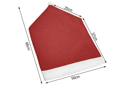 Kėdžių užvalkalai „Kalėdų Senelio kepurės“ (6 vnt.) – šventinė nuotaika kiekviename kampe