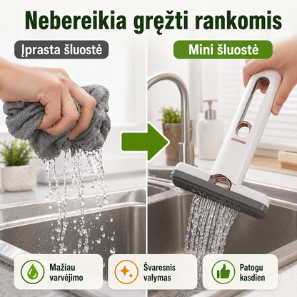 Mini šluostė su gręžtuvu – greitas paviršių valymas be šlapių rankų