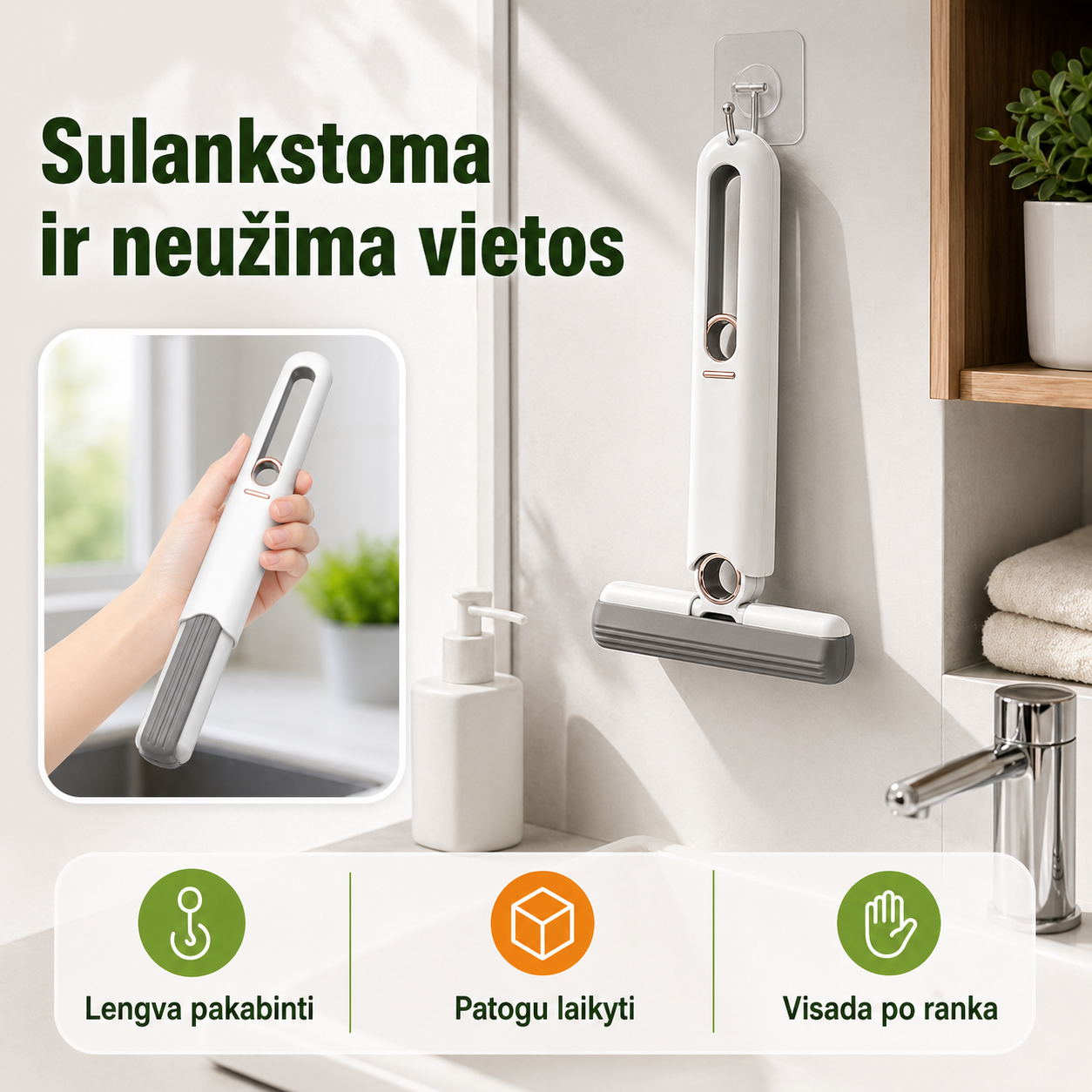 Mini šluostė su gręžtuvu – greitas paviršių valymas be šlapių rankų