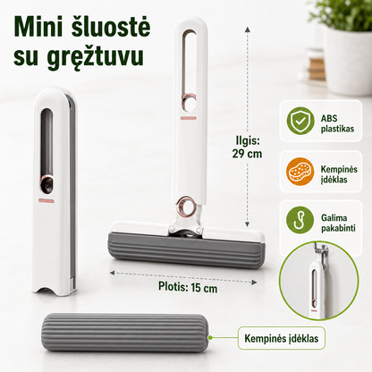 Mini šluostė su gręžtuvu – greitas paviršių valymas be šlapių rankų