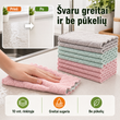 Daugkartinės virtuvinės šluostės, 10 vnt. – greitas valymas be pūkelių ir dryžių