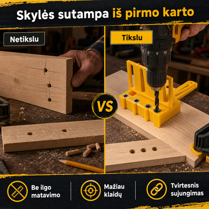 Kaiščių skylių gręžimo įrankis – lengvesnis baldų surinkimas namuose