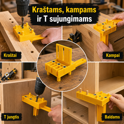 Kaiščių skylių gręžimo įrankis – lengvesnis baldų surinkimas namuose