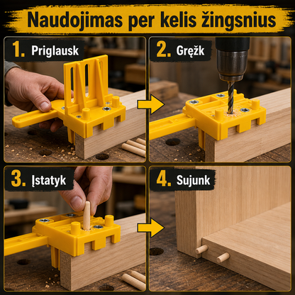 Kaiščių skylių gręžimo įrankis – lengvesnis baldų surinkimas namuose