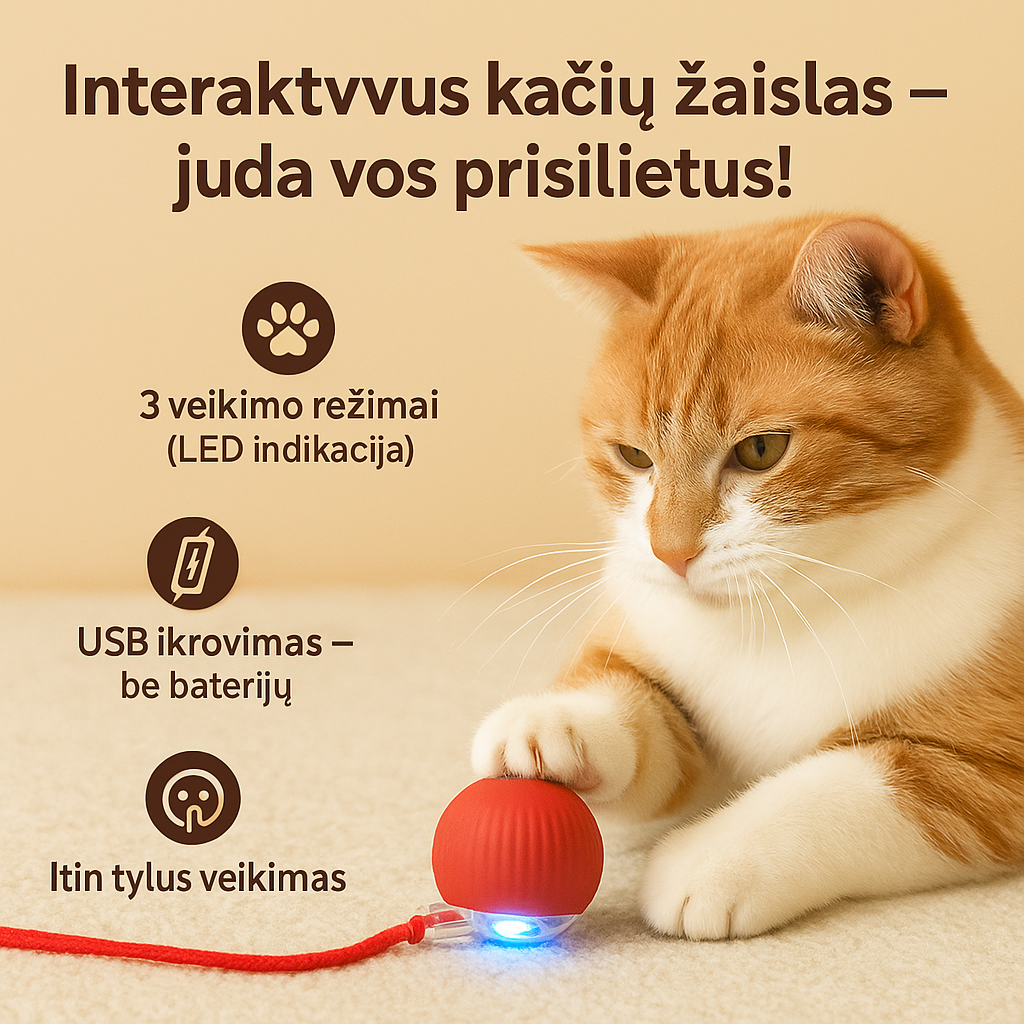 Interaktyvus kačių žaislas, reaguojantis į prisilietimą – linksmos akimirkos be nuobodulio