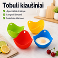 Silikoniniai kiaušinių virimo puodeliai (rinkinys, 4 vnt.)