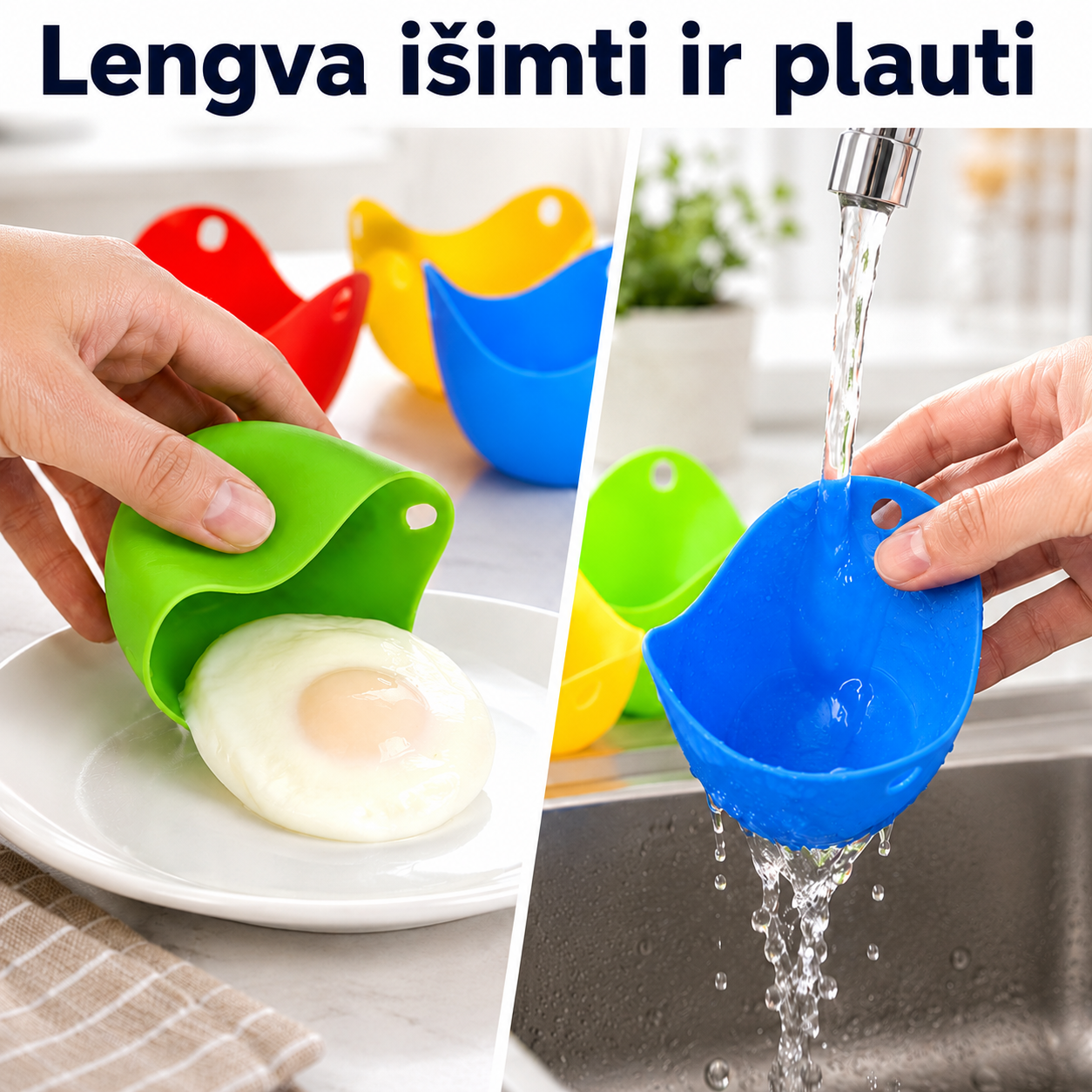 Lengva išimti ir plauti