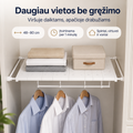 Išplečiama įtempiama lentyna be gręžimo (48–80 cm)