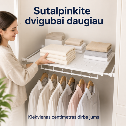 Išplečiama įtempiama lentyna be gręžimo (48–80 cm)
