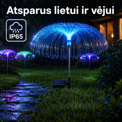 Saulės energija įkraunamas sodo šviestuvas LUMIPALM (7 spalvų)