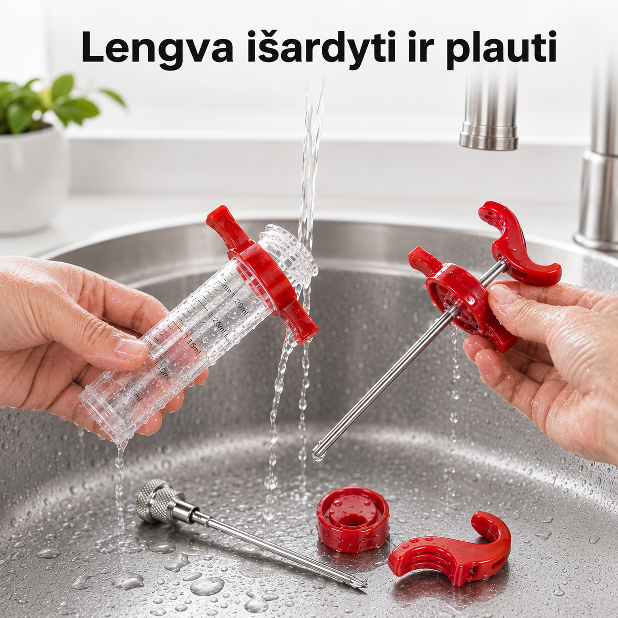 Lengva išardyti ir plauti