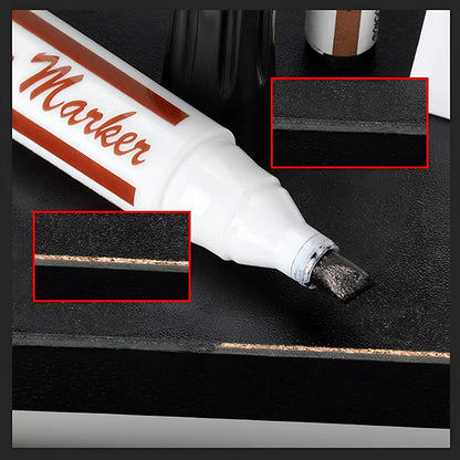 Medinių paviršių atnaujinimo rinkinys – greitas remontas be dažymo (rinkinį sudaro 8 skirtingų spalvų žymekliai ir 8 vaškines kreideles)