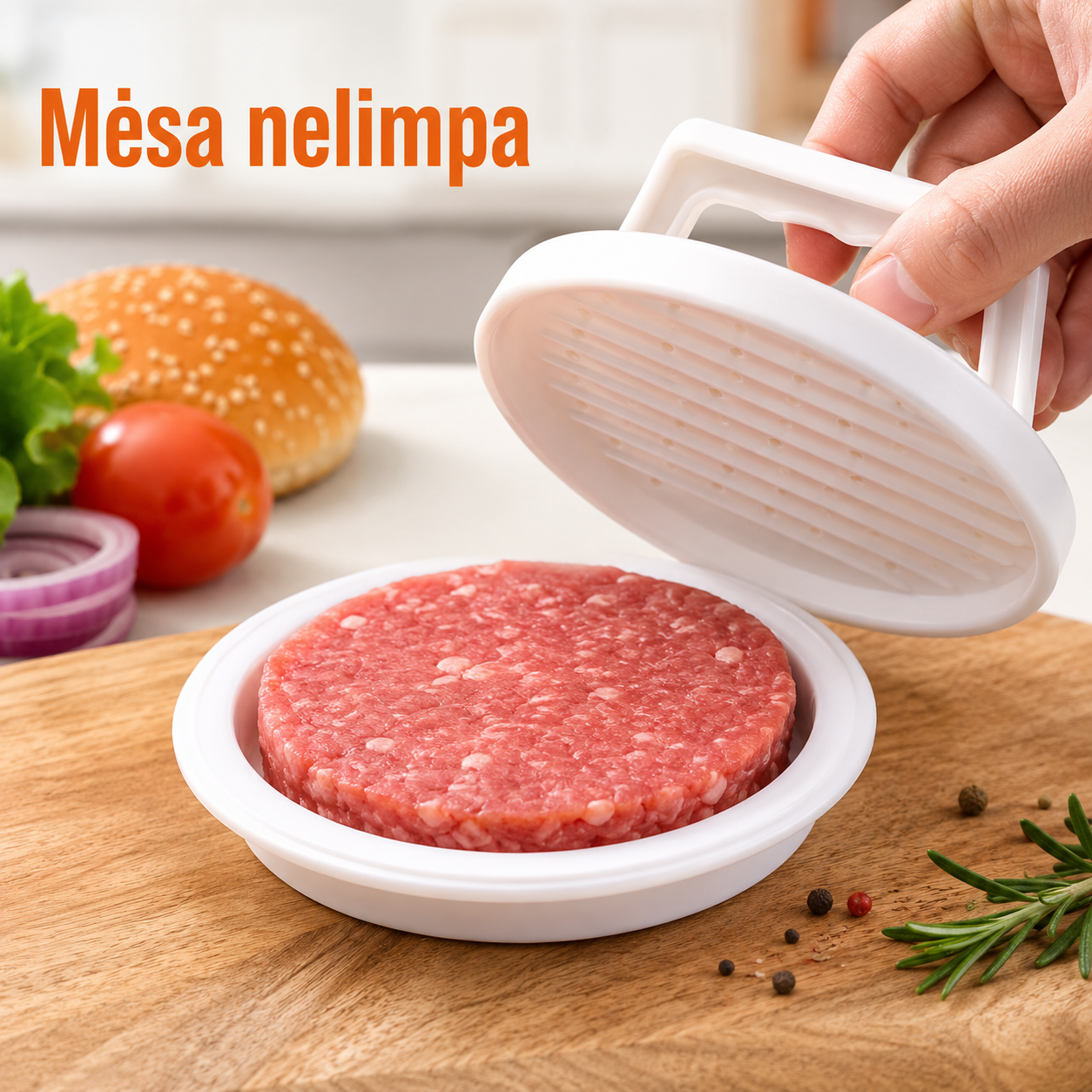Mėsainių formavimo presas (burgerių forma)