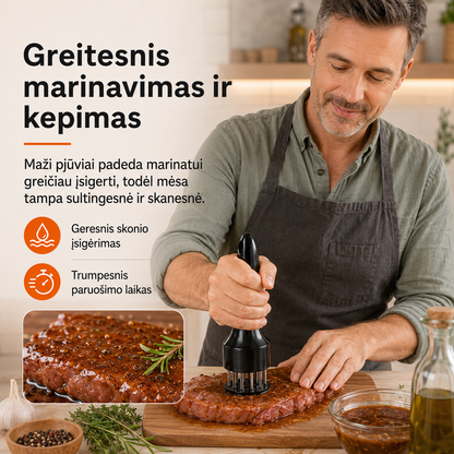 Mėsos minkštinimo įrankis – sultingesnei mėsai