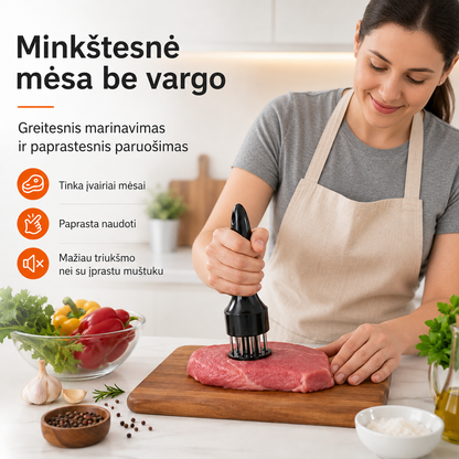 Mėsos minkštinimo įrankis – sultingesnei mėsai