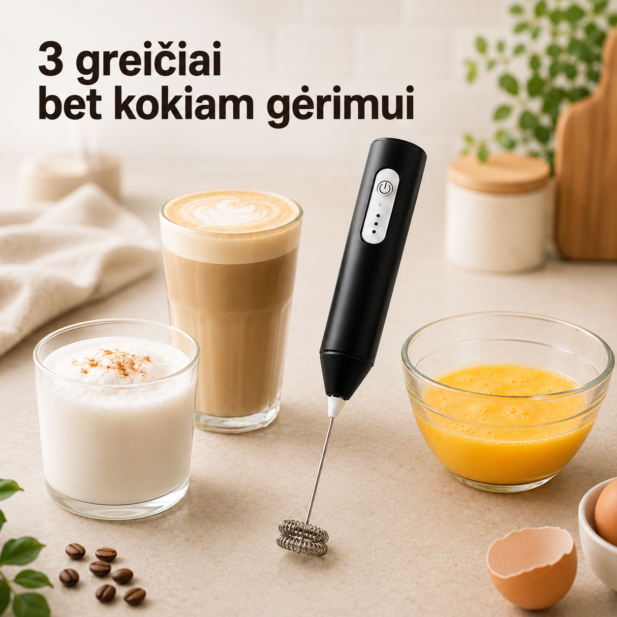 3 greičiai bet kokiam gėrimui