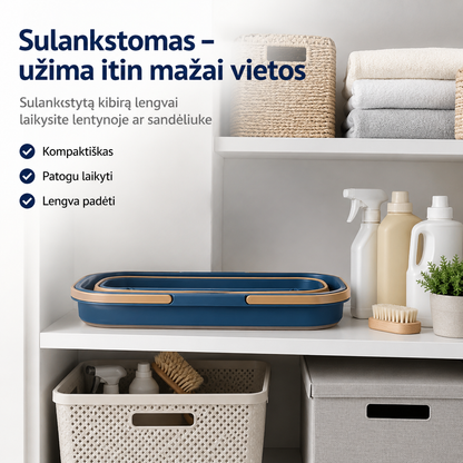 Sulankstomas 10 l kibiras – patogiam grindų plovimui ir lengvam laikymui