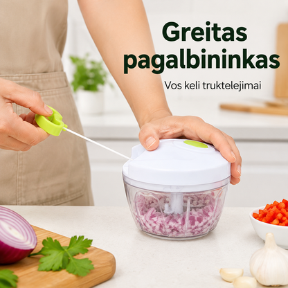Rankinis daržovių smulkintuvas su virvele