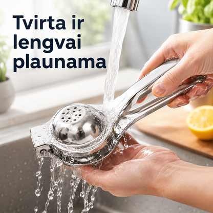 Citrusinių vaisių sulčiaspaudė (plieninė, rankinė)