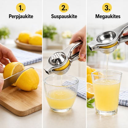 Citrusinių vaisių sulčiaspaudė (plieninė, rankinė)
