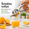 Citrusinių vaisių sulčiaspaudė (plieninė, rankinė)