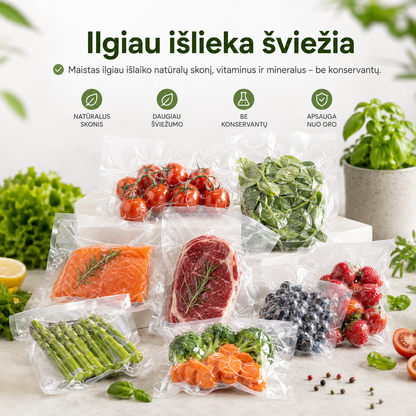 Vakuumavimo maišeliai – papildymas vakuumavimo aparatui 30 vnt.