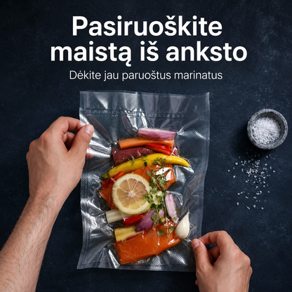 Vakuumavimo maišeliai – papildymas vakuumavimo aparatui 30 vnt.